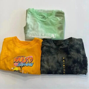 Men’s Zumiez Skate Long Sleeve Tee Bundle M Naruto Minecraft Primitive